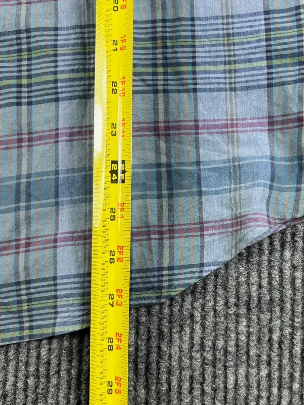 J.Crew Plaid Secret Wash Organic Cotton Slim Untucked Button Down Small Shirt